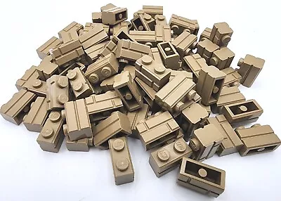 Lego  1x3 Desert Tan Modified Masonary Bricks Lot Of 90 Building Parts Pieces • $16.21