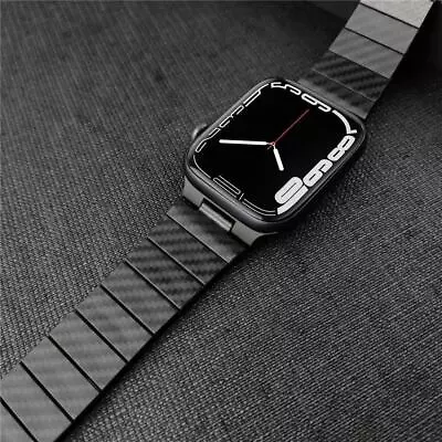 Carbon Fiber Band For Apple Watch IWatch Strap Series 8 7 6 5 4 3 2 SE 41/45mm • $26.99