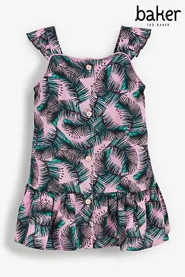 Ted Baker Baby Girl  Dress Palm Design Newborn.Brand New With Tags • £8.99