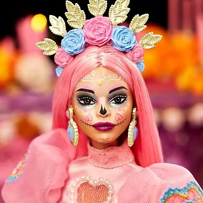 Barbie Day Of The Dead 2023 Designer Doll Pink Magnolia MX On Hand • $375