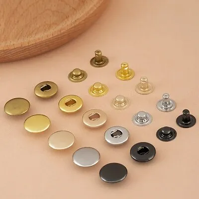 Snap Buttons Fasteners Kit Metal Press Studs Craft Leather Clothes 20 Sets Tools • $11.99