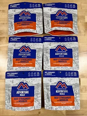 6 Mountain House Adventure Meals Freeze Dried Food Pouches - Beef Stroganoff Mre • $59.95