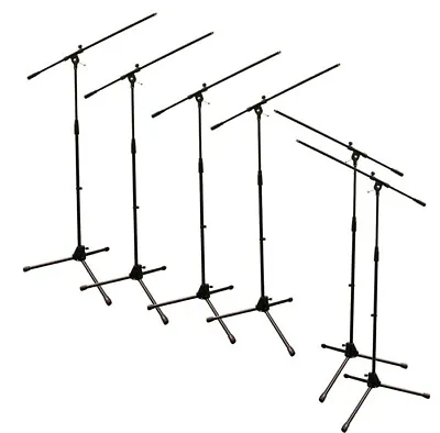 Set Of 6 Adjustable Mic Stands With Boom Arm And Tripod Base • £98.50