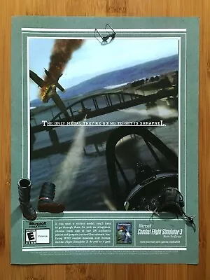 Microsoft Combat Flight Simulator 3 PC 2002 Print Ad/Poster Official Big Box Art • $17.99