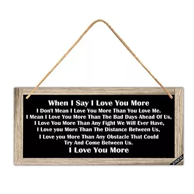 I Love You More Wood Plaque - When I Say I Love You More Sign Farmhouse Love ... • $15.21
