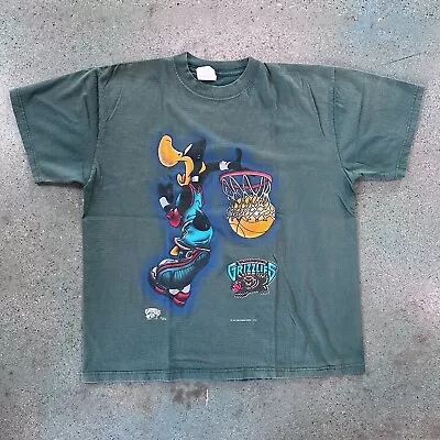 Vintage 90s Vancouver Grizzlies Daffy Ducks T-Shirt Basketball NBA Size XL • $249.99