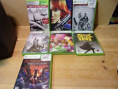 $29.99 • Buy Xbox 360 Game Lot Assasins Creed Perfect Dark Steelbook Resident Evil Batman