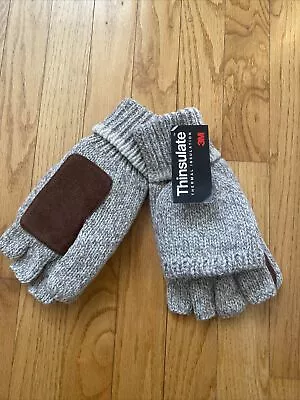NWT Rugged Wear Unisex Ragg Wool Pop-Top Mitten-Glove Thinsulate OatmealS/M • $28.50
