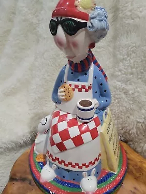 Vintage Hallmark Maxine Cookie Jar Hand Painted J Wagner 14  In Tall Breakfast   • $33