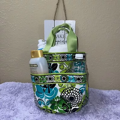 Vera Bradley Waterproof Limes Up Floral Shower & Beach Caddy Vinyl W/Mesh Bottom • $35