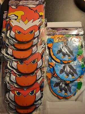 Pokemon Diamond And Pearl Party Mask Brithday Banner Lot 42 Mask 3 Banners 2007 • $11.99