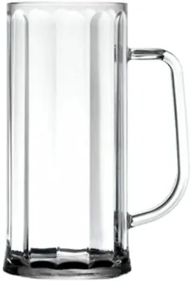 Clear Polycarbonate Elite Bavarian Pint Tankard Mug - Virtually Unbreakable • £9.95