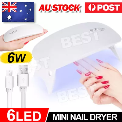 Nail Lamp Manicure Portable Light 6W Mini UV Nail Dryer Gel Curing UV LED AU • $5.45