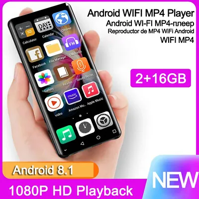 4 Inch Full Touch Screen Bluetooth WiFi Android MP3 Music MP4 Video Player 16GB • $57.65