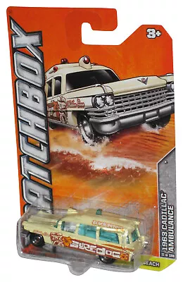 Matchbox 1963 Cadillac Ambulance (2011) Beach Patrol Toy Car 11/120 • $11.98