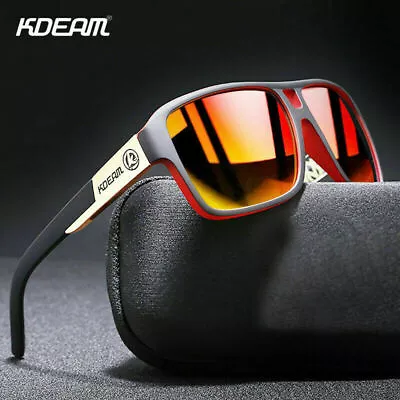 $26.99 • Buy Classic Men Polarised Sunglasses TAC Mirror Anti-Glare UV400 Large In Gift Box 