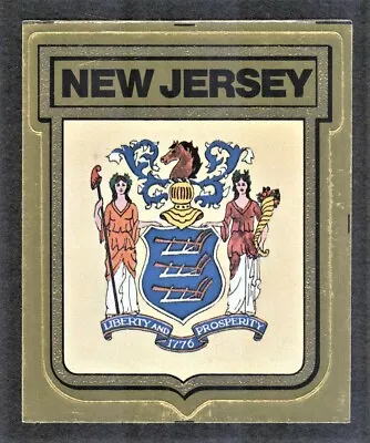 NEW JERSEY STATE FLAG/SEAL Vintage Gulf 3x4  Sticker-Decal-Medallion Early 1970s • $9.95