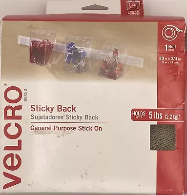 Velcro 91138 0.75  X 30' Sticky-Back Fasteners - White New • £28.93