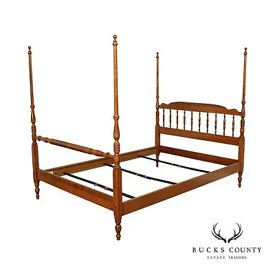 Ethan Allen Vintage Maple Full-Size Poster Bed • $795