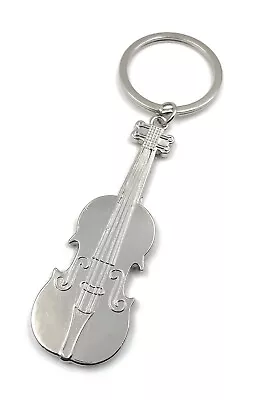 Keychain Violin Bass Cello Guitar Metal Pendant Charm • $5.63