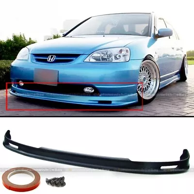 Fits 01-03 Honda Civic 2DR 4DR PU Polyurethane Mugen Style Front Bumper Lip • $58.99