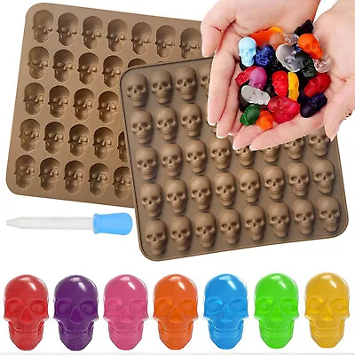 £3.99 • Buy Silicone Halloween Skull Gummies Mold Chocolate Cake Mould Cookie Candy Ice Tray