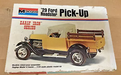 Vintage Monogram 29 Model A Ford Roadster Pick-Up 1/24 Scale 7555 Unbuilt • $3.99