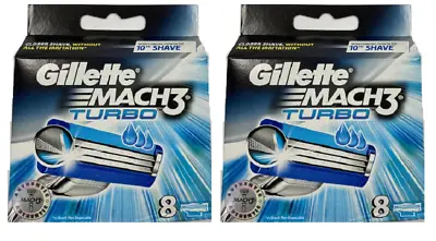 Gillette Mach3 Turbo Men's Razor Blade Refills - 16 Cartridges • $56.38