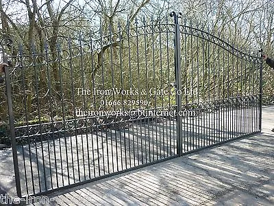 £1850 • Buy # Heavy With Posts Driveway Iron Estate Gates 16ft X 7ft Tall Quality Metal 