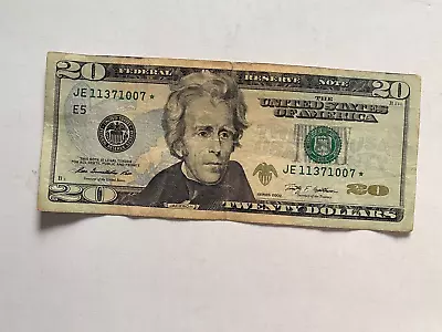 USA Real Money $20 Paper Money TWENTY DOLLARS Serial # JE 11371007 * Note 2009 • $29.99