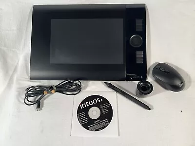 Wacom Intuos 4 PTK-640 W/mouse Stylus Holder Nibs Cable & Disk • $40