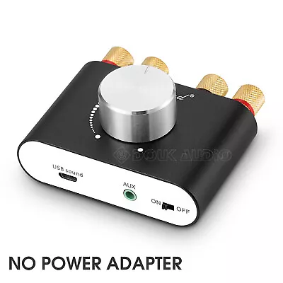 Nobsound Hi-Fi Bluetooth 5.0 Power Amplifier Mini Stereo Audio Amp USB/AUX 100W • £22.99