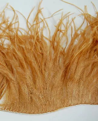 $20.99 • Buy 12  OSTRICH FEATHER FRINGE - TOPAZ 3-6  Craft/Trim/Halloween/Costume/Fashion