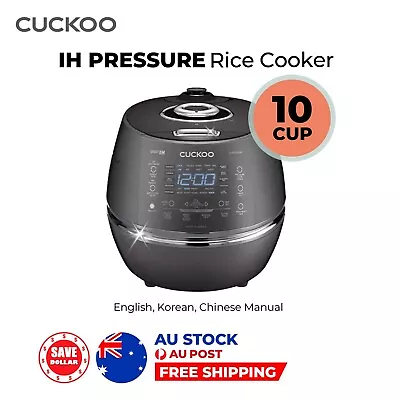 CUCKOO 10-Cup IH Pressure Korean Rice Cooker Dark Grey Multi (CRP-CHSS1009FN) • $599