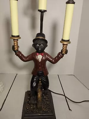 Lamp Monkey In Red Blazer Riding Unicycle Lamp Without Shade • $129.95