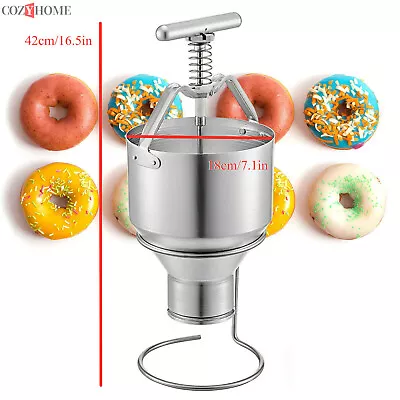 Doughnut Cake Dropper Maker Depositor Plunger Hopper Manual Alu Donut Dispenser • $58.90