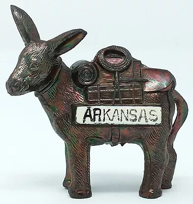 Pack Mule Copper Or Brass Miniature 2.25  T Figurine Donkey Burro Marked Japan • $12