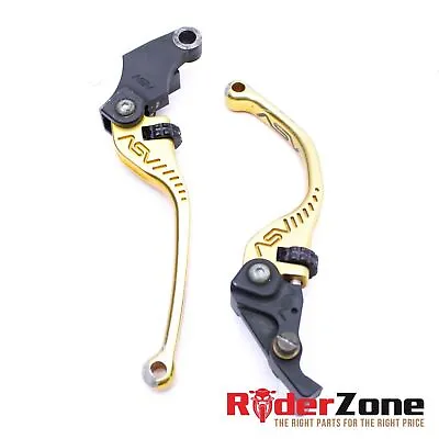 2003 - 2005 Yamaha Yzf R6 06-09 R6s Asv Levers Left Right Gold Short *bent* • $44.99