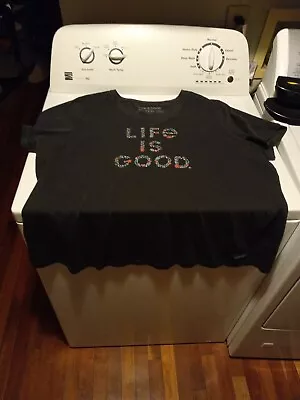 Life Is Good 3x XxXL Cap Sleeve Vneck Tshirt • £7.91