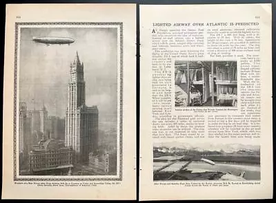 USS Shenandoah 1923 Article “Lighted Airway Over Atlantic Is Predicted~Dirigible • $24.89