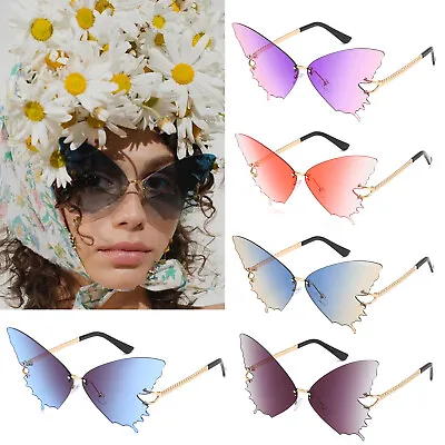 $13.71 • Buy Fashion Butterfly Sunglasses UV Protection Rimless Sunglasses Retro Sun Glasses