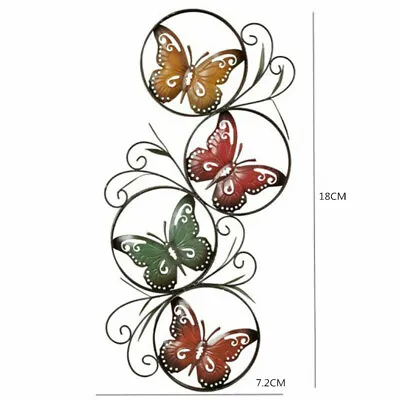 Colourful Metal Butterfly Garden Ornament Wall Art Plaque Decoration Silhouette • £9.99