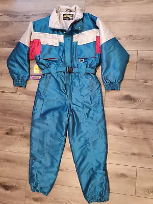 $49.99 • Buy Vintage 80’s Innsbruck Teal/Red/White Ski Suit/Snow Bunny Suit Size Large Mint