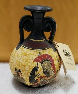 Nina Ceramic Hand Painted & Decorated Vase (Pre-Owned) Made In Greece #60 • $49.99