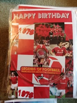 Manchester United. Legends Of Football. The Classics  DVD And Birthday Card. • £1.99