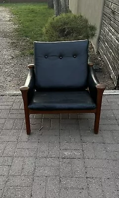 Arne Vodder Teak And Leather Lounge Chair Cado • $1500