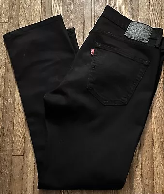 Levi’s 514  Slim Straight Jeans Men’s 36x32  Black Denim 100% Cotton • $21.99