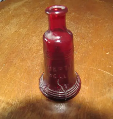 Vintage Wheaton Miniature Ruby Red Glass Liberty Bell Bottle • $11.99