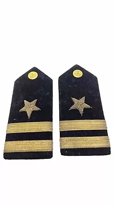 Vintage Naval Lieutenant - Shoulder Boards Star Bullion • $28