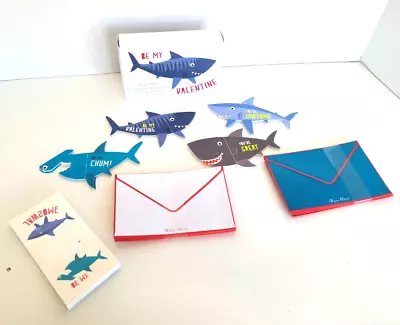 Meri Meri 24 Greeting Cards “Valentines” NIB ~ Sharks ~ Tattoos • $18.95